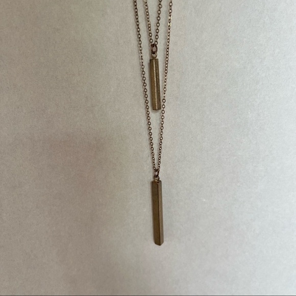 Francescas Layered Gold Bar Necklace - Picture 4 of 5
